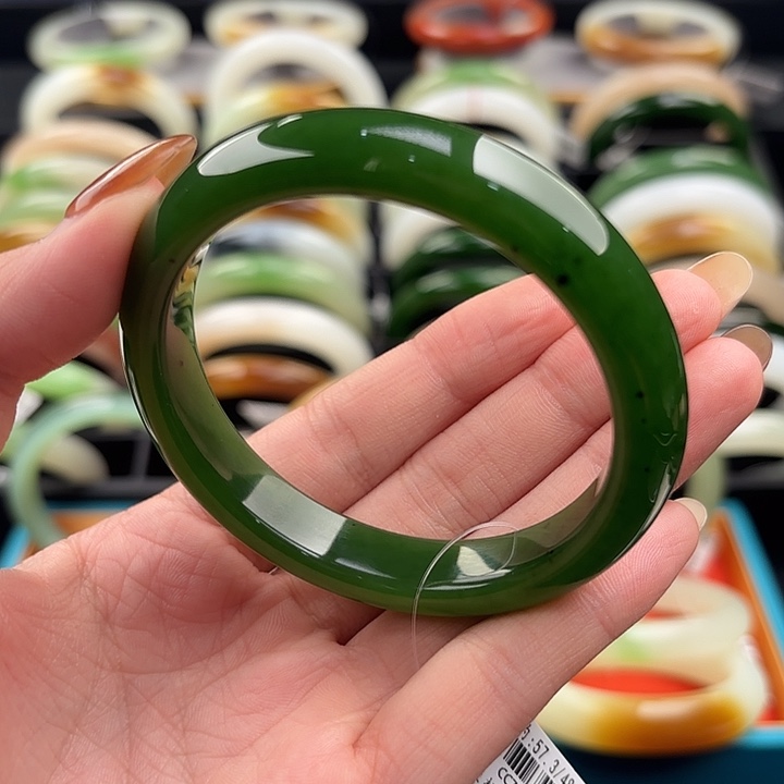 和田玉（糖玉）未镶嵌手镯57.3