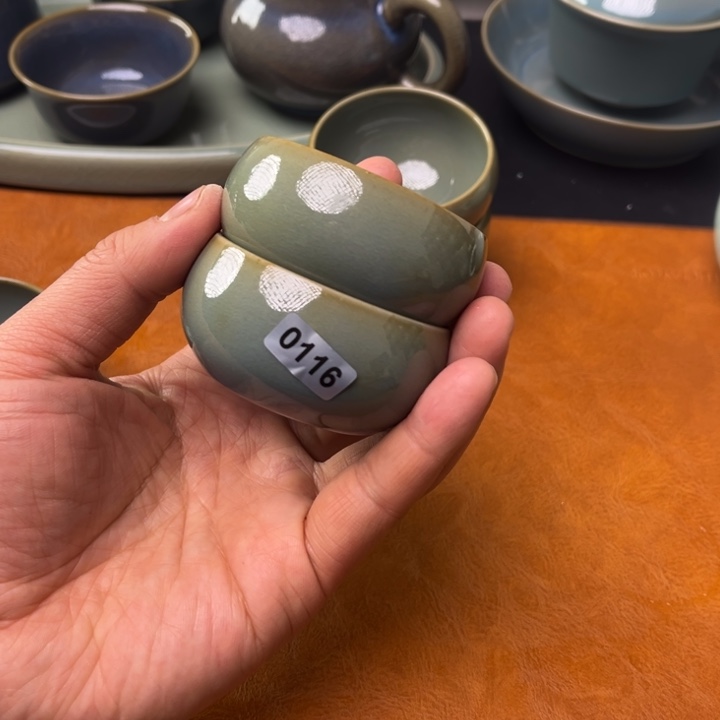 摆件原矿汝瓷汝州窑口禅定杯