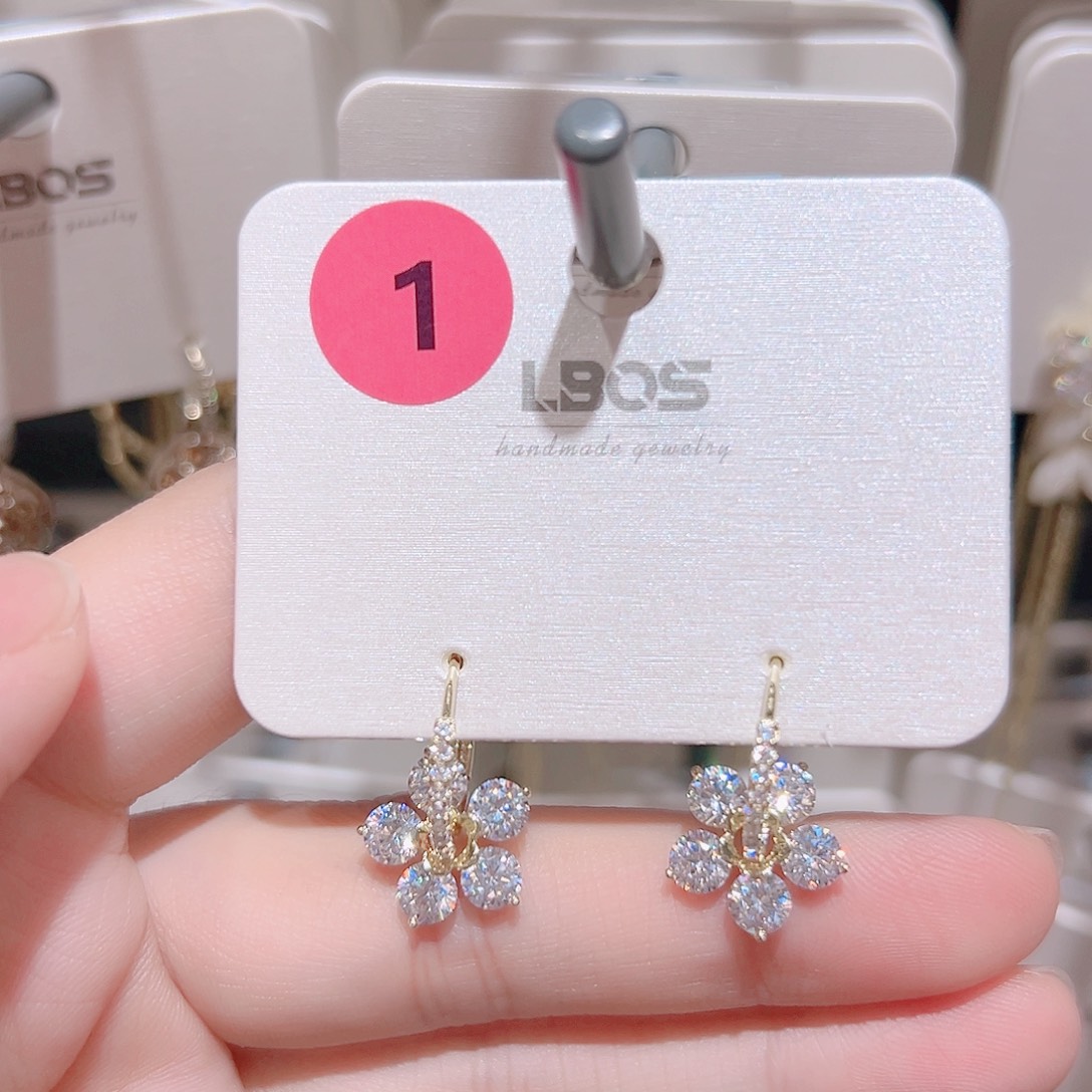 锆石纯铜合金耳环