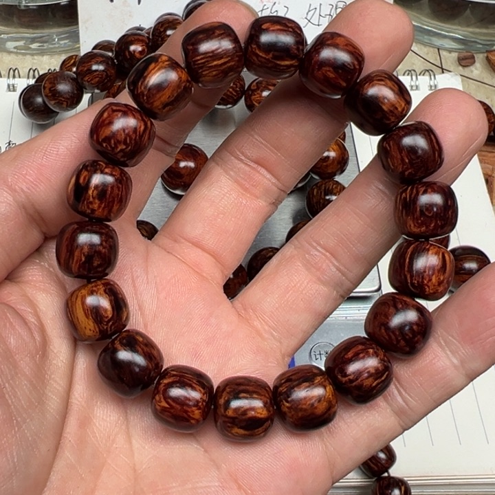 降真香手串/手链海南红降1112老型黑金满纹迦南香