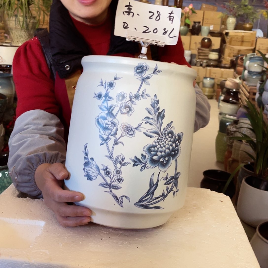 紫砂花盆高度28口径20