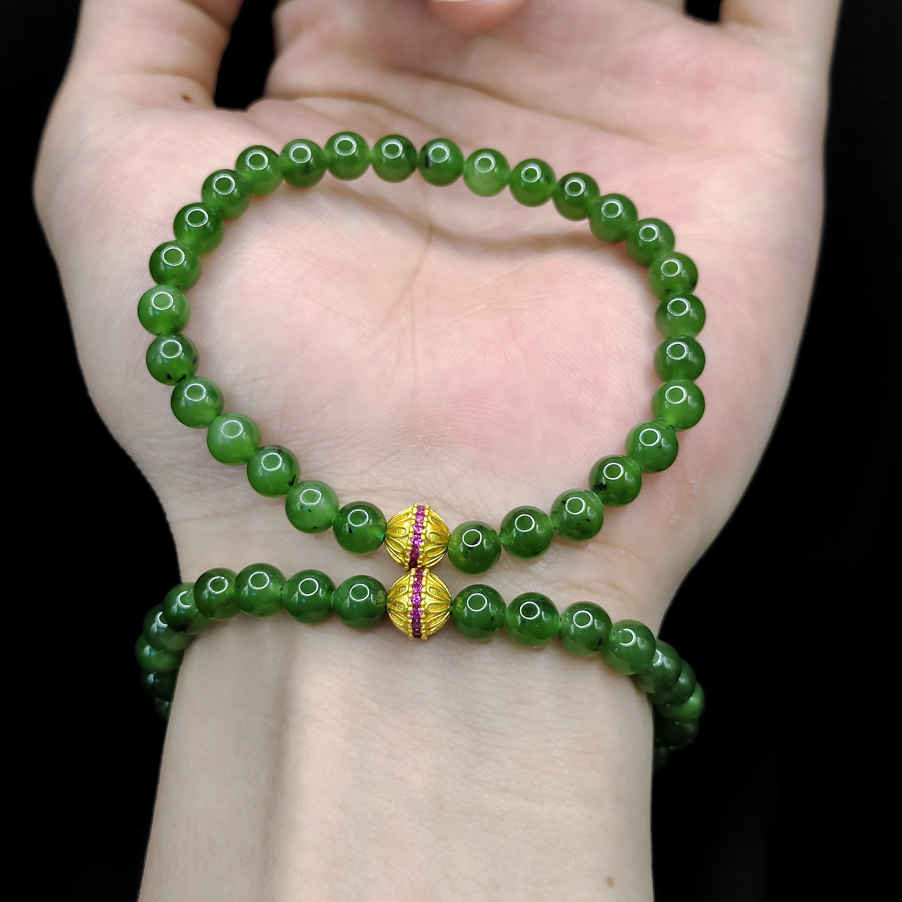 【老三珠宝】和田玉DIY单圈手串【多样性发其一】约6mm