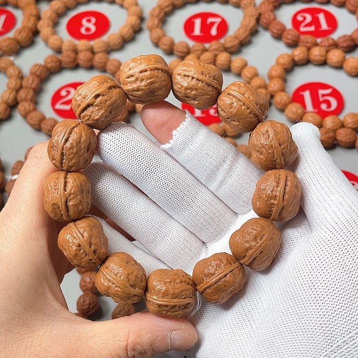 文玩核桃手串个性跳跳蛙金蟾21mm