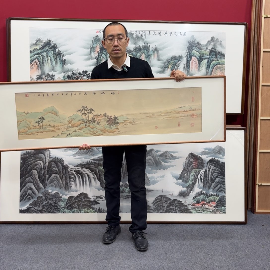 国画带框绘画160/45尺寸