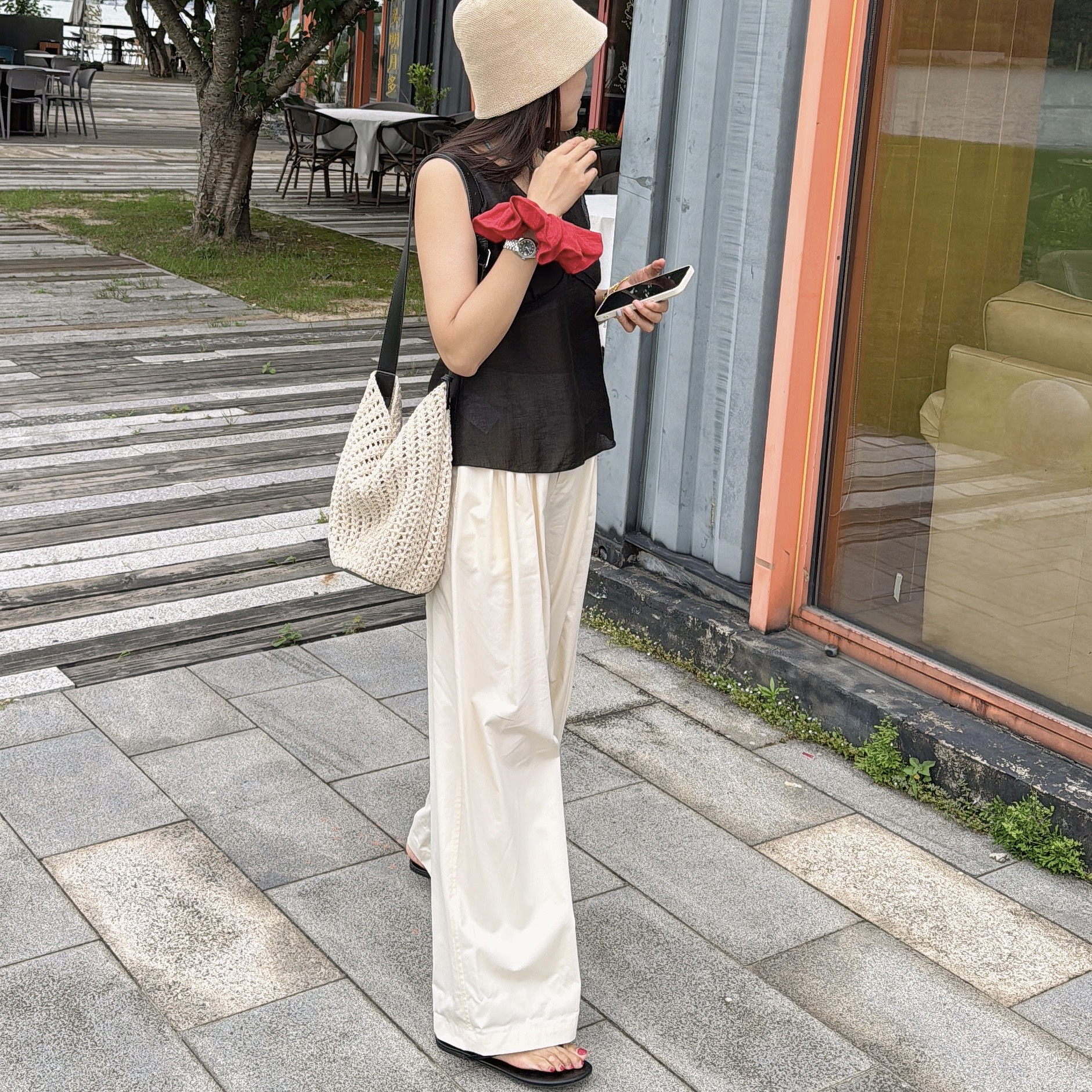 【丽姐女装】MUJI风天丝棉裤｜简约通勤 松弛质感休闲裤直筒裤K51069