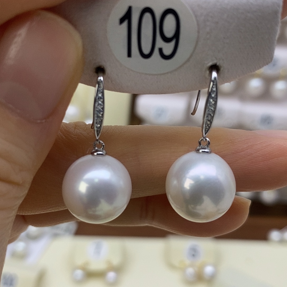 耳饰淡水珍珠银S925镶嵌