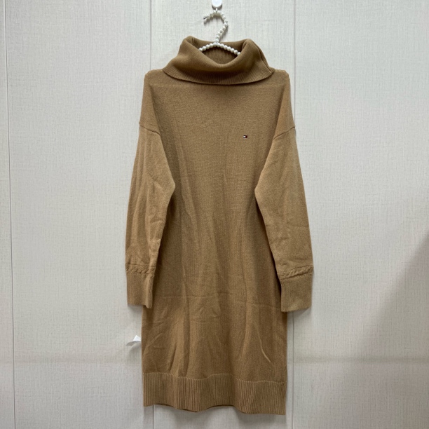 tommy hilfiger/汤米 to100 卡其高领针织裙 时尚休闲