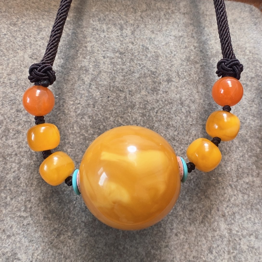 未镶嵌项链蜜蜡锁骨