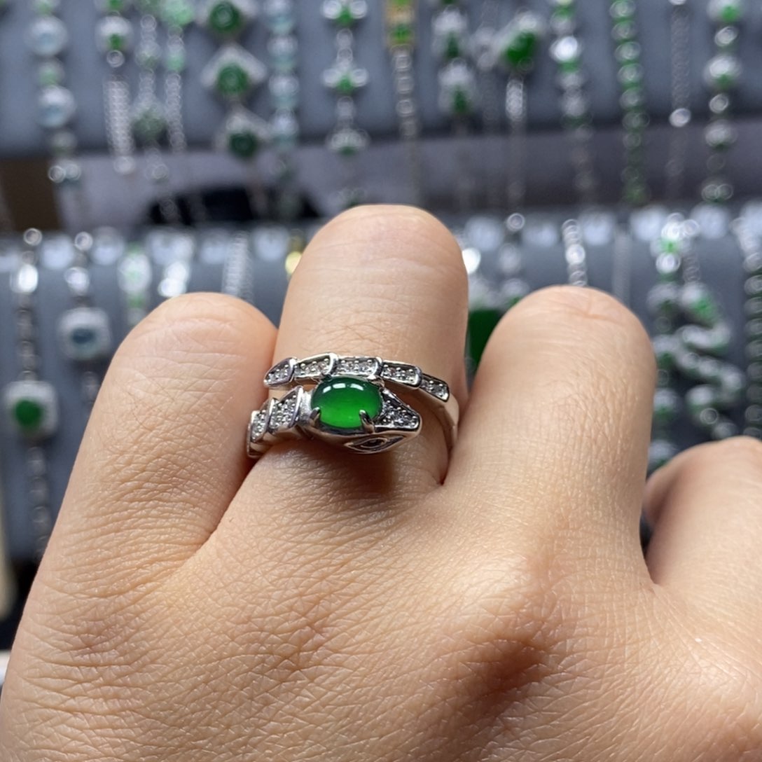 翡翠颈饰银S925镶嵌6-1戒指