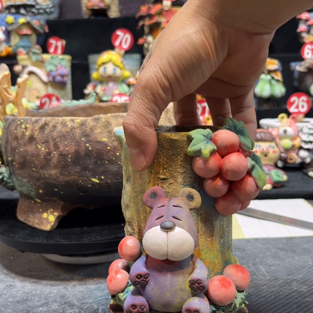 迷***者白狐花器多肉花盆