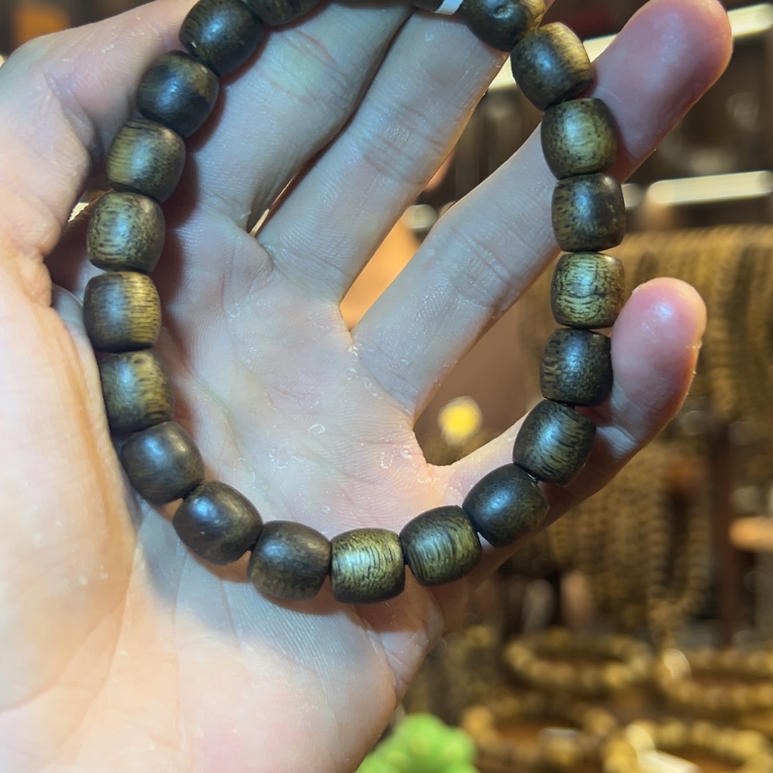 沉香沉香碎屑卡9鼓珠单圈7克➕