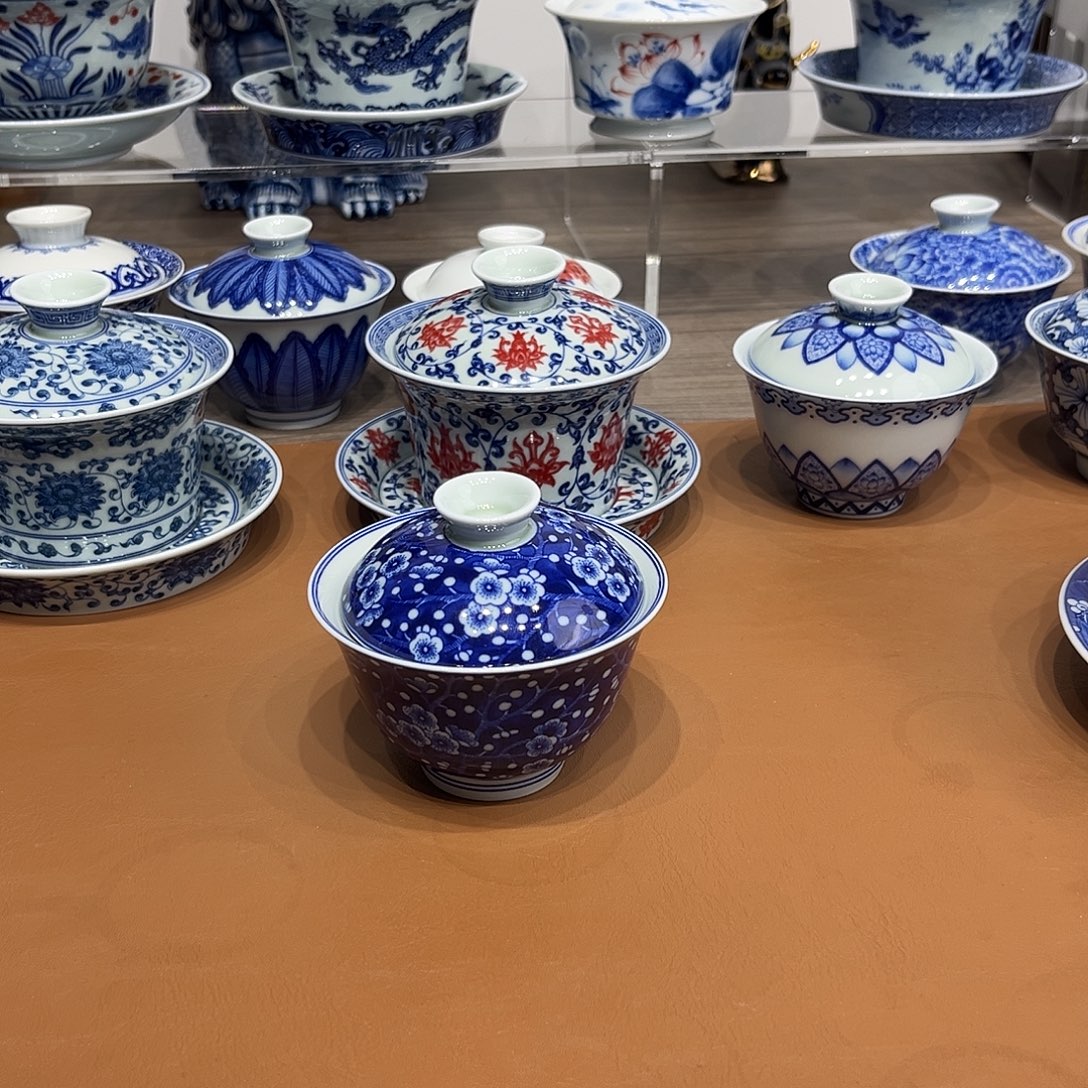 咖***道青花冰梅宝石蓝二才加小杯