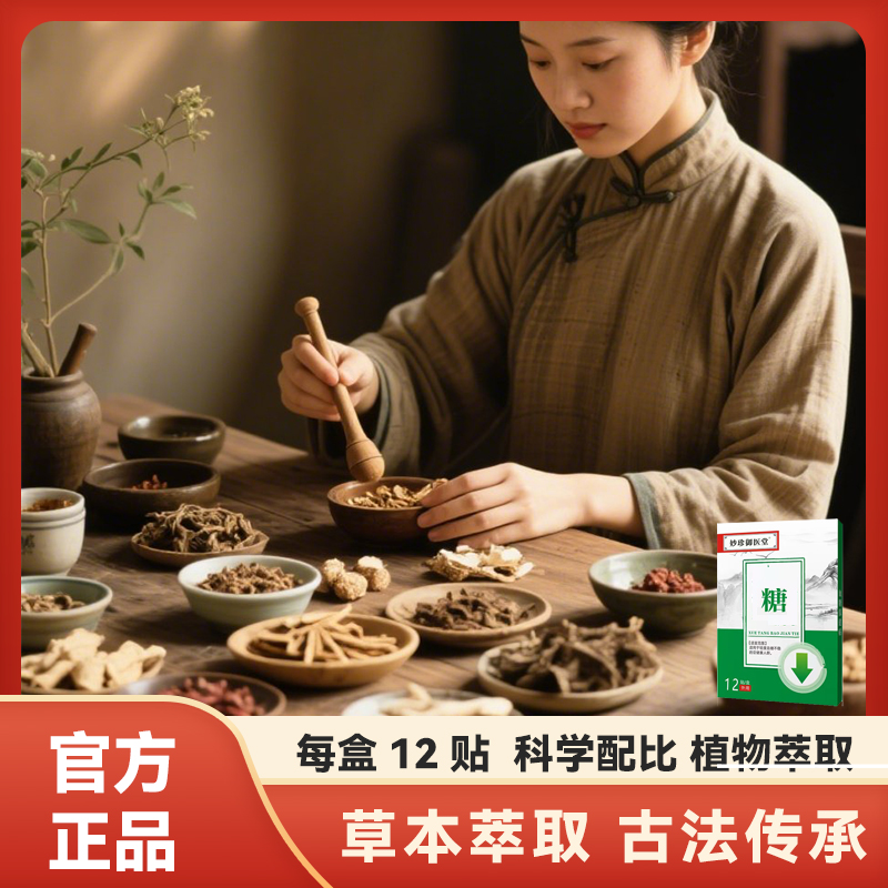 【官方正品】草本植物萃取 一盒12贴 控-/糖  古法传承贴