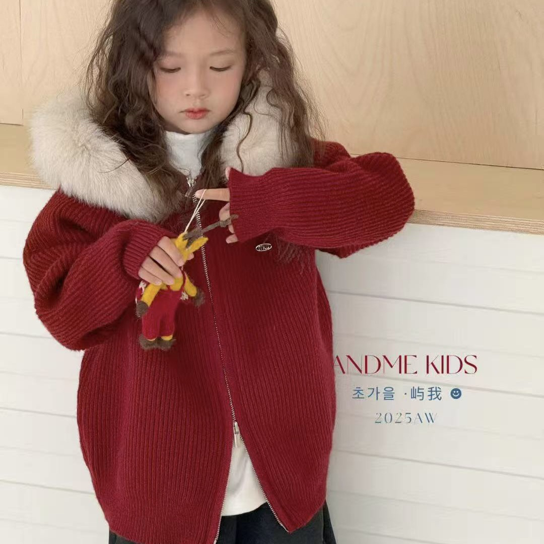 9728儿童连帽毛衣开衫