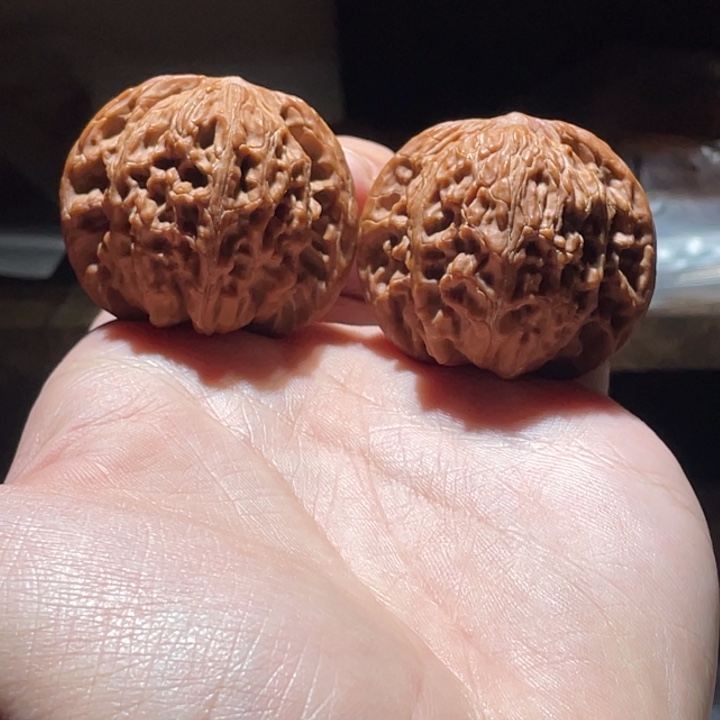 阿***良文玩核桃把件41全品磨盘