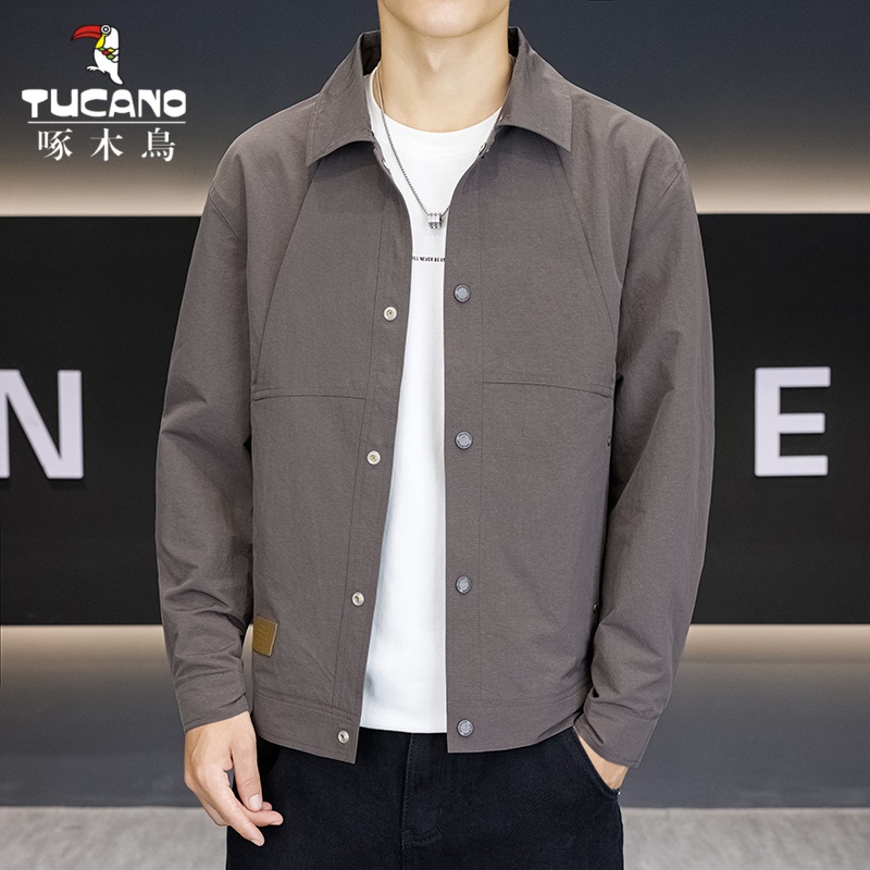 TUCANO/啄木鳥春秋薄款休闲男外套百搭时尚翻领韩版帅气上衣夹克