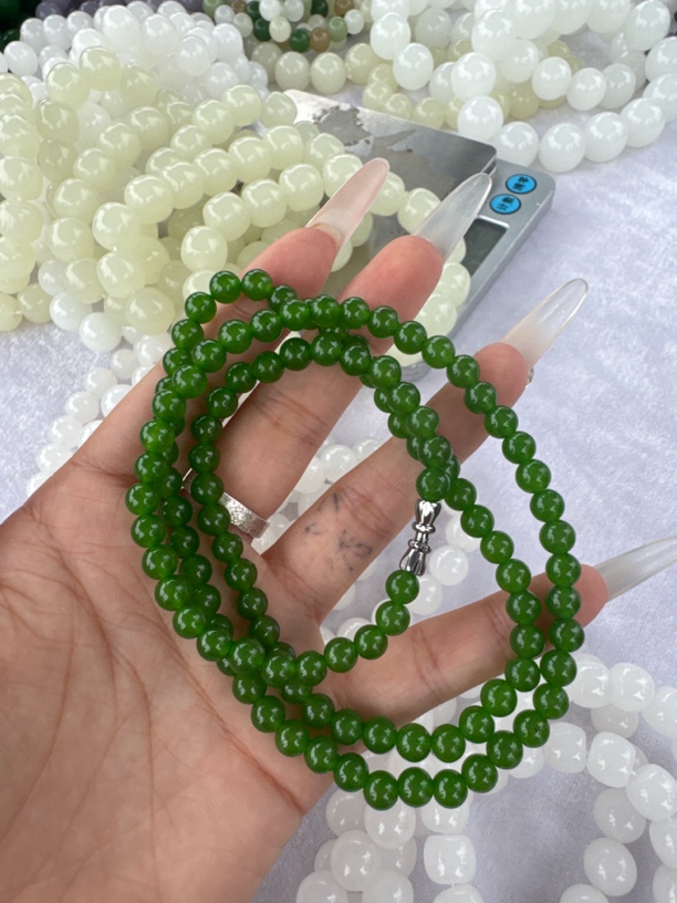 高端精品冰阳绿挂链 卡6 108粒