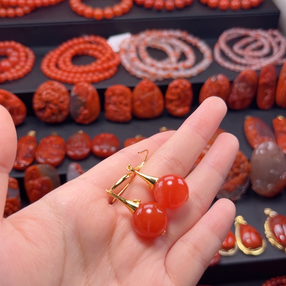 南红玛瑙多圈银S925镶嵌