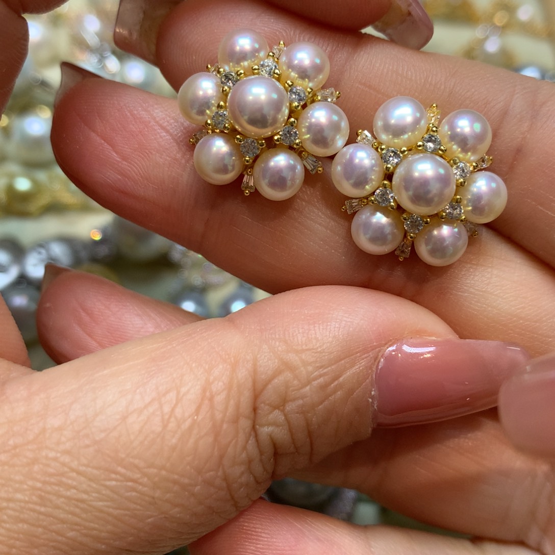 淡水珍珠耳饰未镶嵌