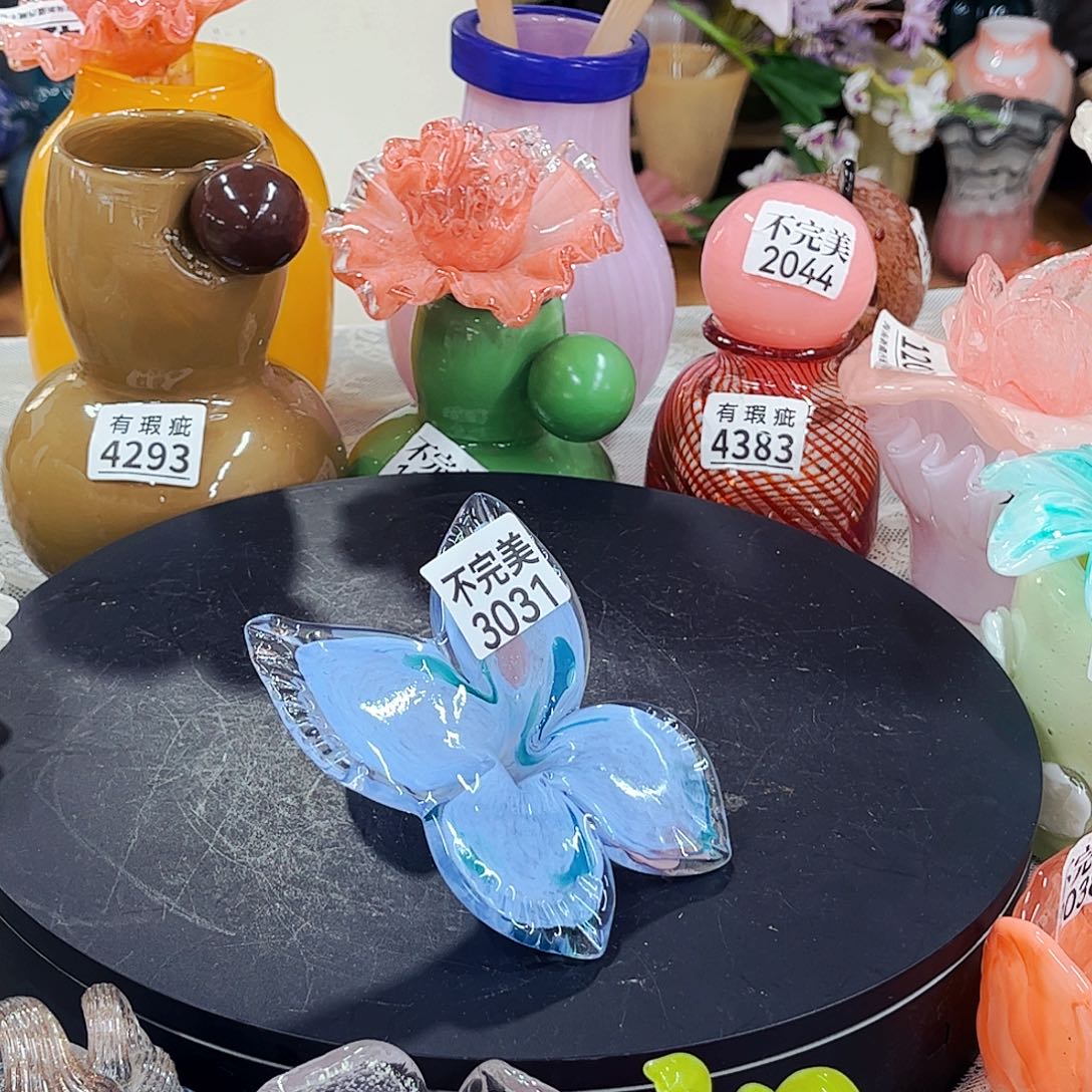 3031不完美 家悦琉璃花瓶摆件不完美