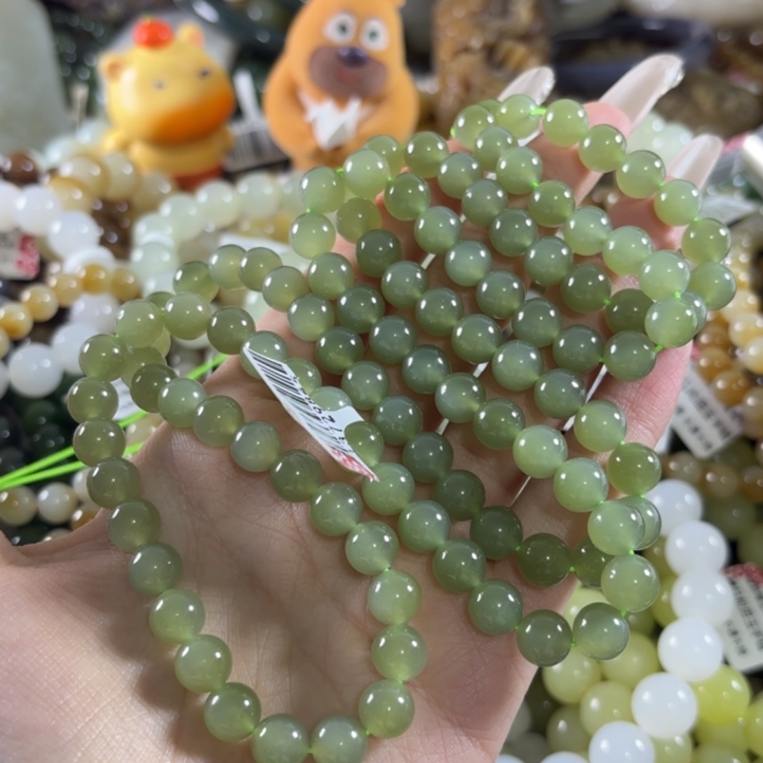 c***c和田玉未镶嵌手链拍10