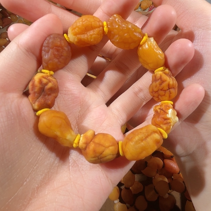 琥珀未镶嵌手链蜜蜡海漂手串
