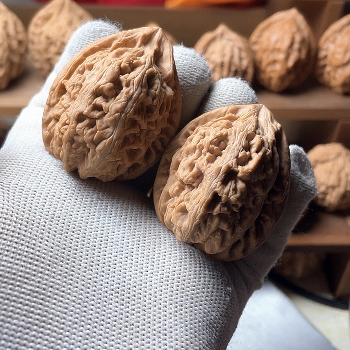 吊坠文玩核桃红锦鲤狮子头41