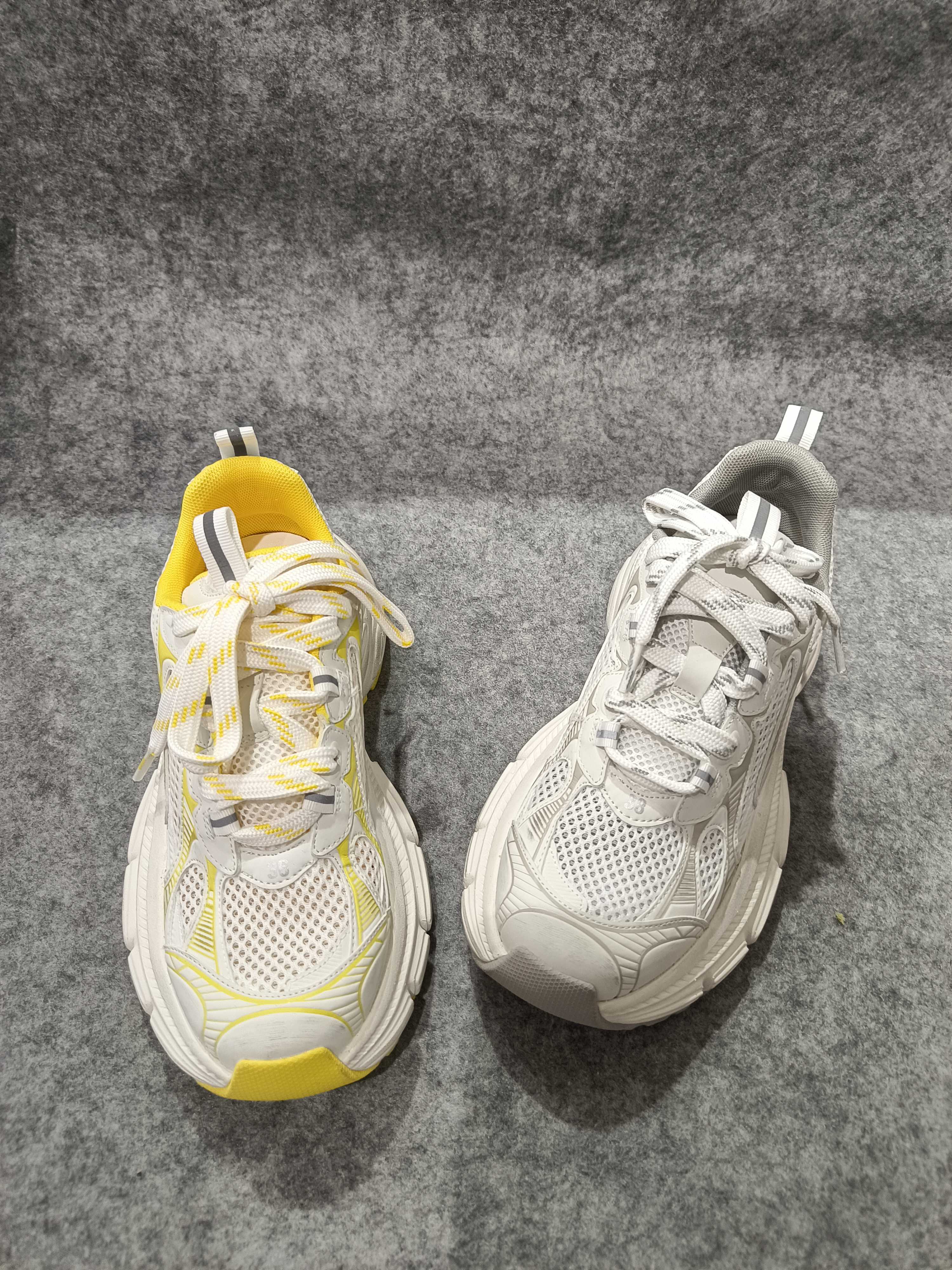 2025年品牌女鞋夏季新款复古真皮网面老爹鞋时尚厚底休闲鞋系带潮