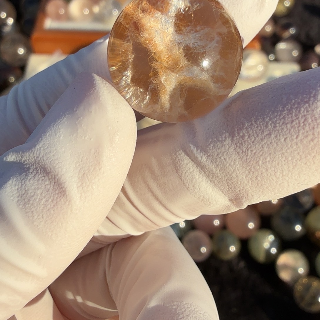 ****壮水晶珠宝半成品未镶嵌兔毛定制不退换