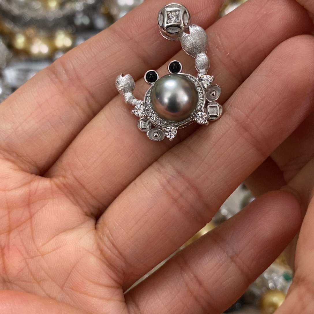 银S925镶嵌颈饰海水珍珠