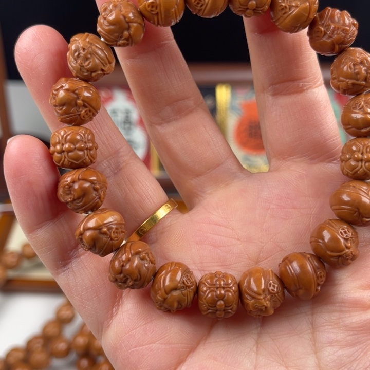 猴头核桃手串微瑕财神