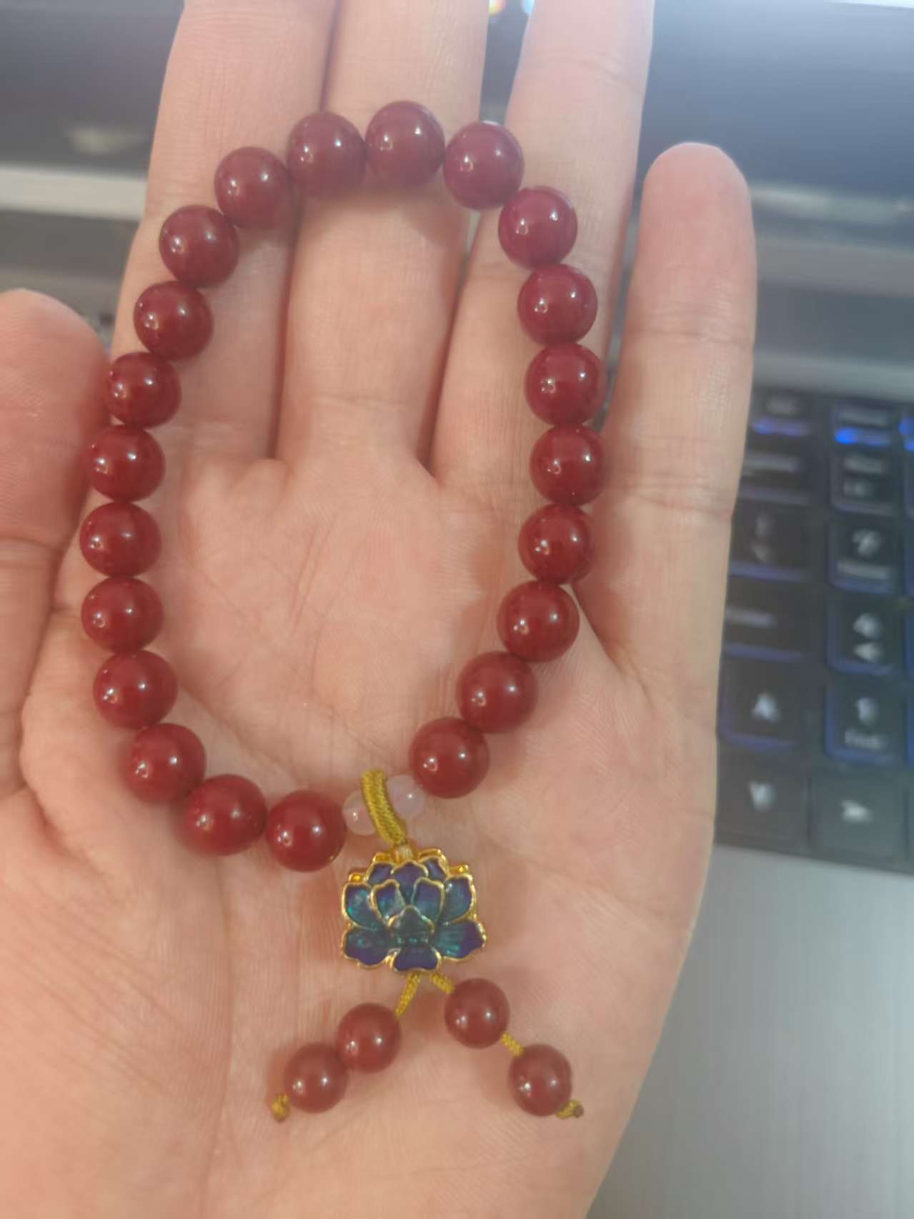 合金手链 （淼）朱砂手链一条