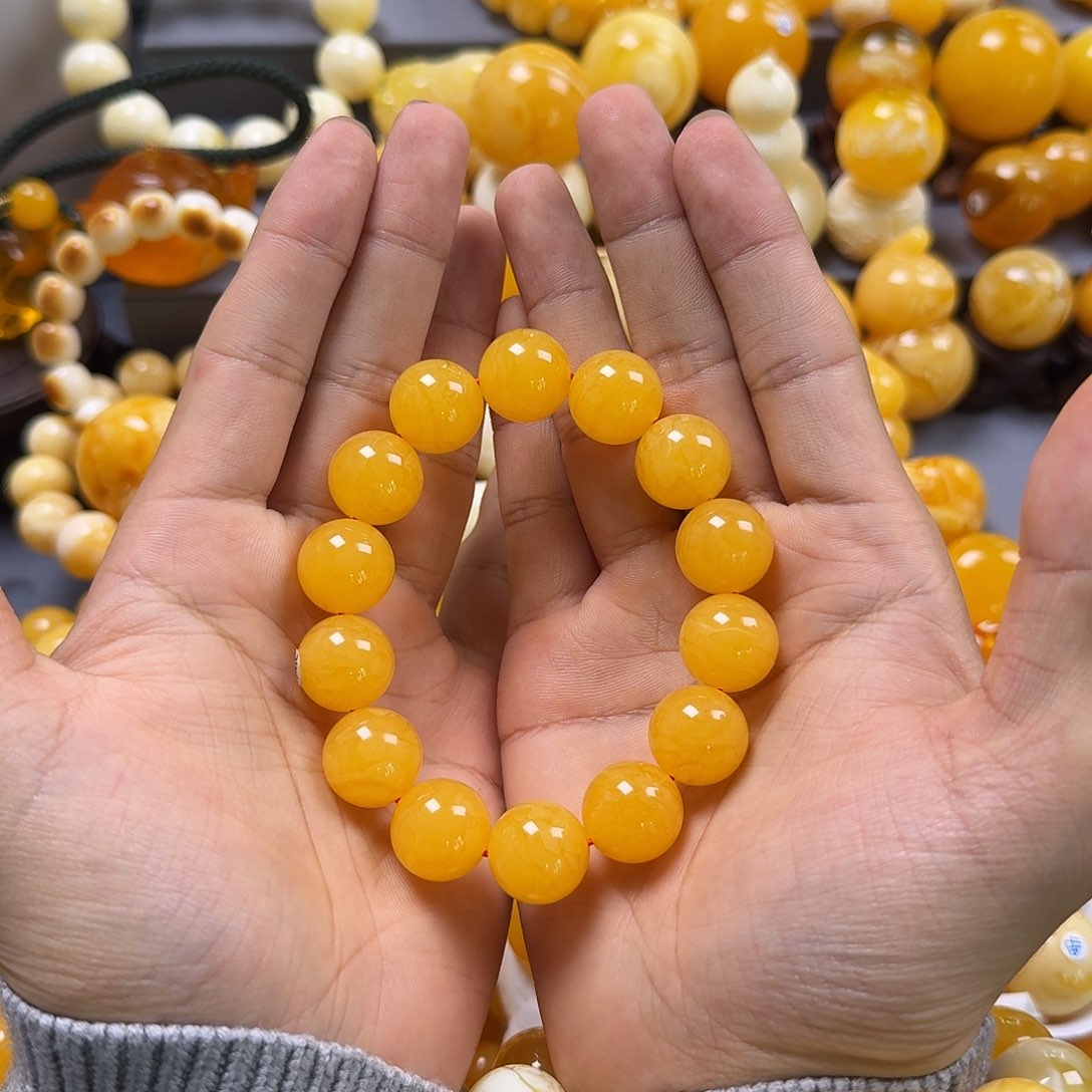 琥珀珠宝奇石未镶嵌同料16mm