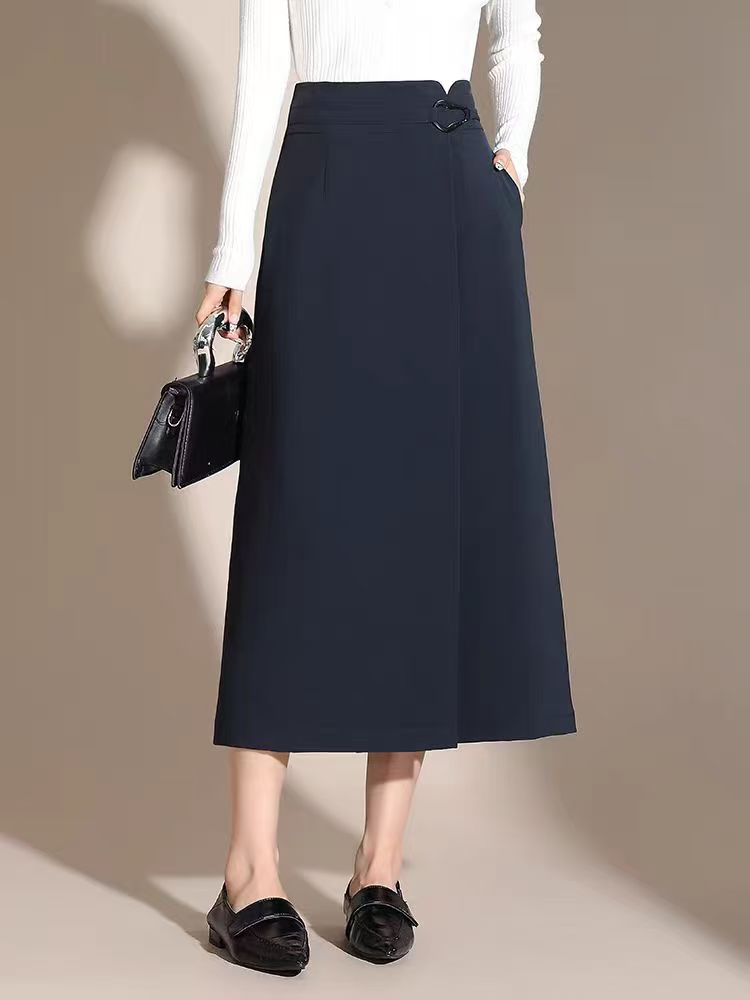 【YY771断码青仓不补差价】新款a字包臀裙中长款时尚显瘦开叉一步裙