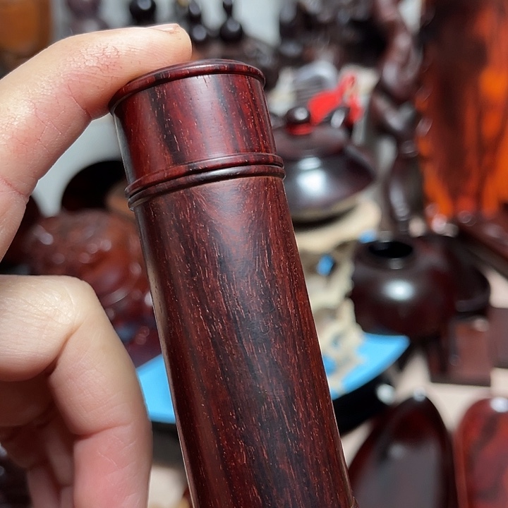 文***道檀香紫檀（小叶紫檀）小叶紫檀牙签罐