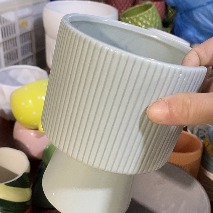 陶摆件陶盆有孔 瑕疵介意勿拍