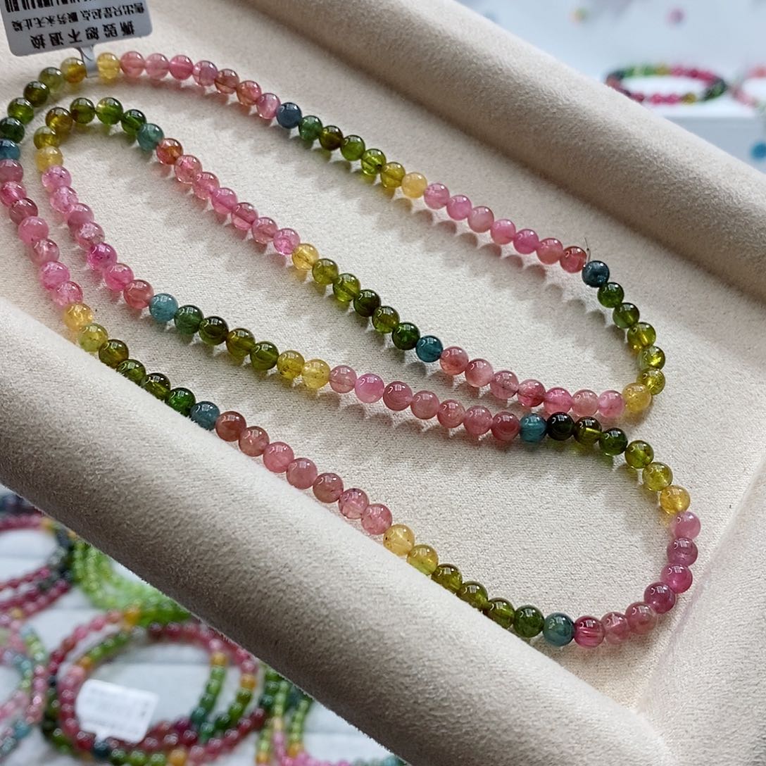 碧玺手链未镶嵌多样性发一条