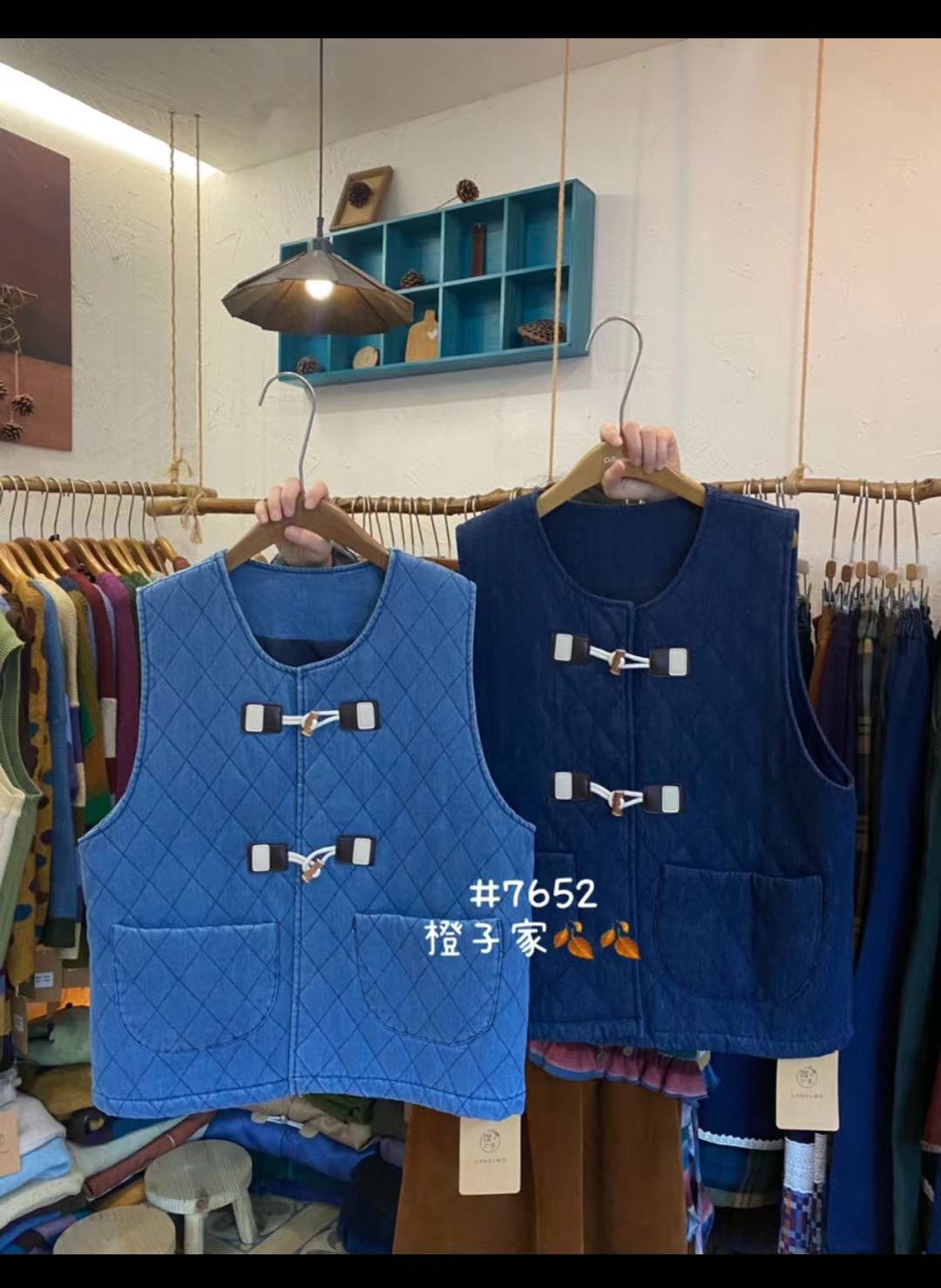 米多多  CZ#7652#日系复古百搭马甲