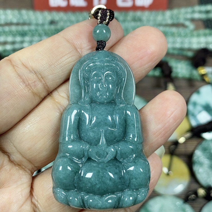 【闪购商品】翡翠颈饰未镶嵌玉吊坠翡翠玉正装观音