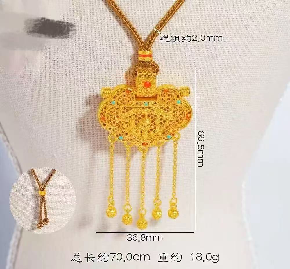 【抖音好货】孟加拉赤金豆豆提炼手工改款【天子门生】精工版可佩戴