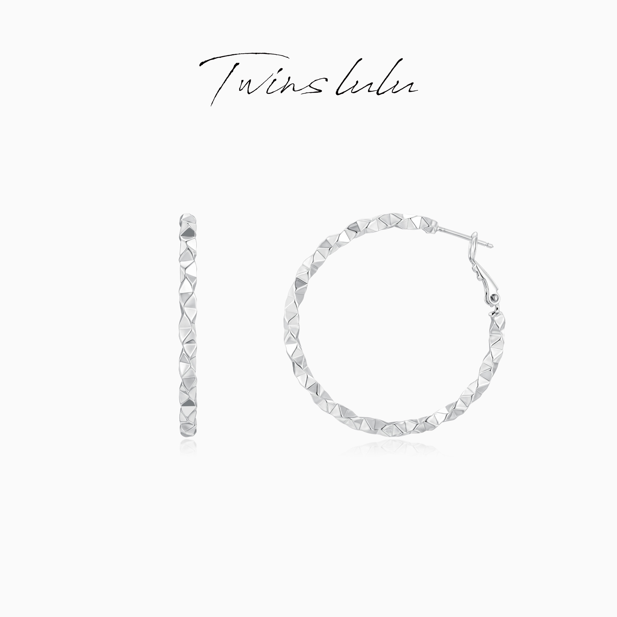 TWINSLULU 【碎三角】双十二小众轻奢高级简约风几何耳环TSL3174