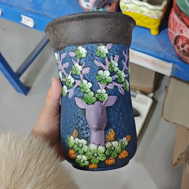 红陶吸水透气的白陶花盆凑满12发货