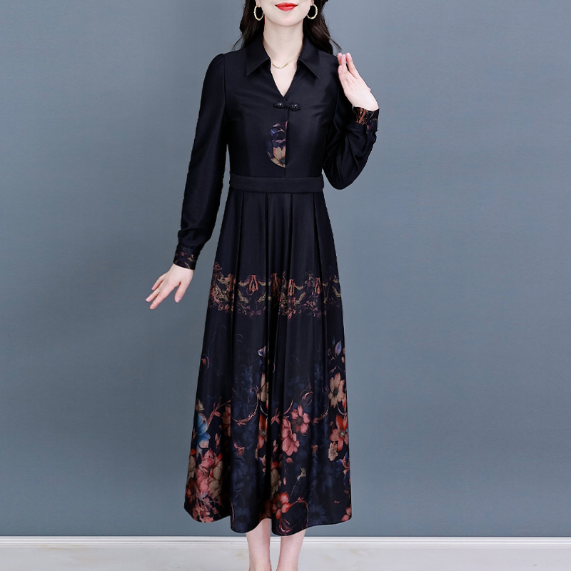 【连衣裙】24101梦晚春季气质时尚优雅大气休闲收腰显瘦连衣裙-JHY