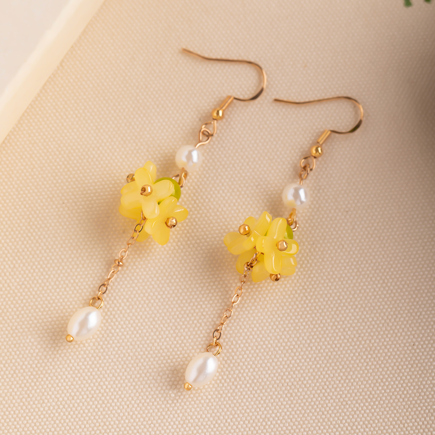 古风配饰桂花流苏耳环女小众无耳洞耳夹汉服耳饰