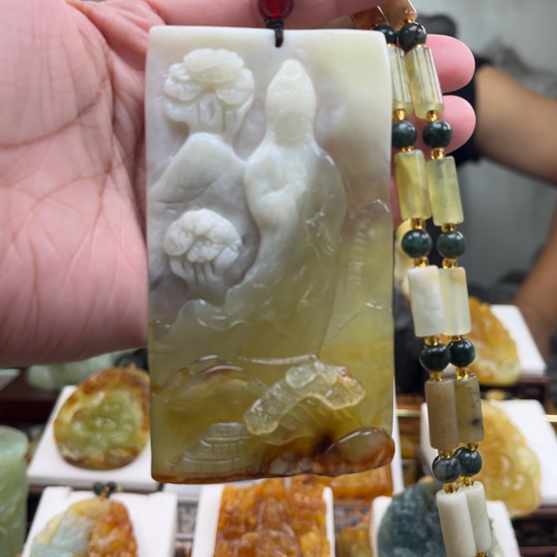 岫玉未镶嵌挂件挂件