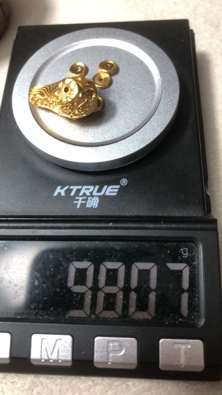 足金999唐草三通黄金文玩配饰