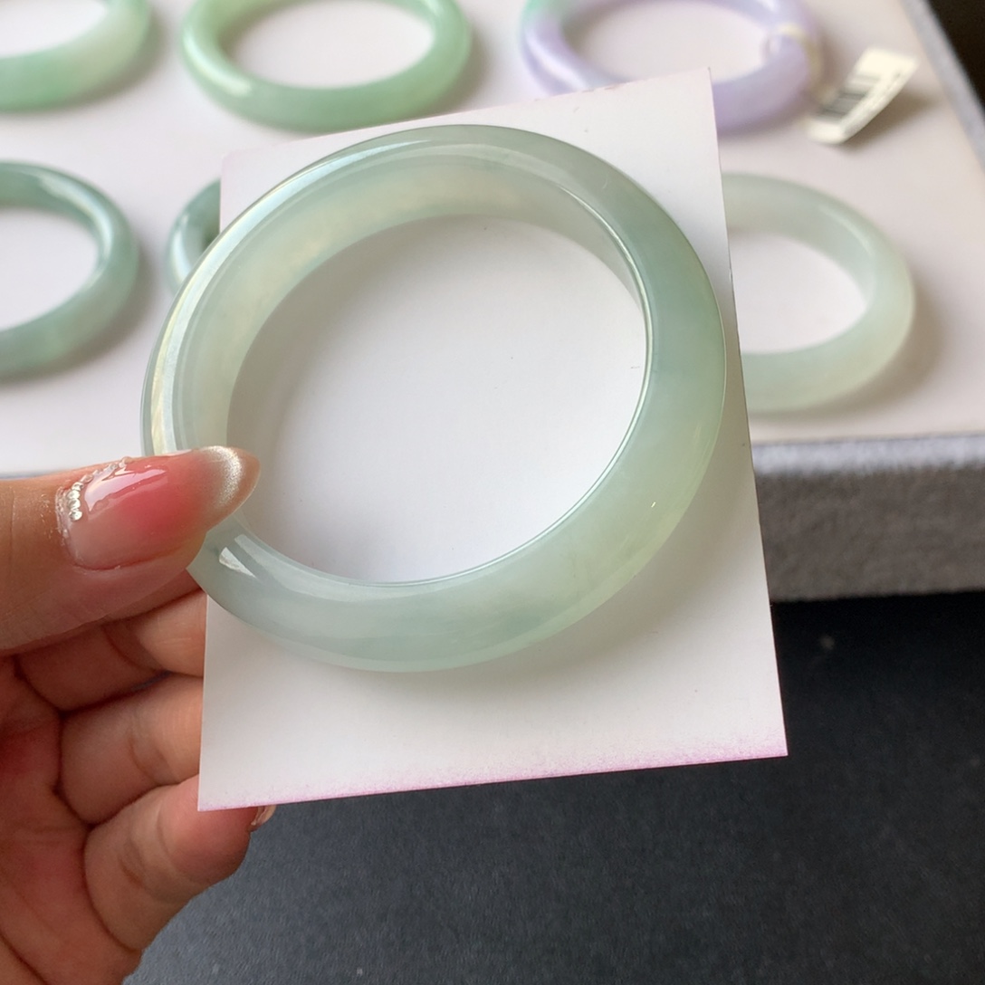 翡翠未镶嵌手镯10号56.6正