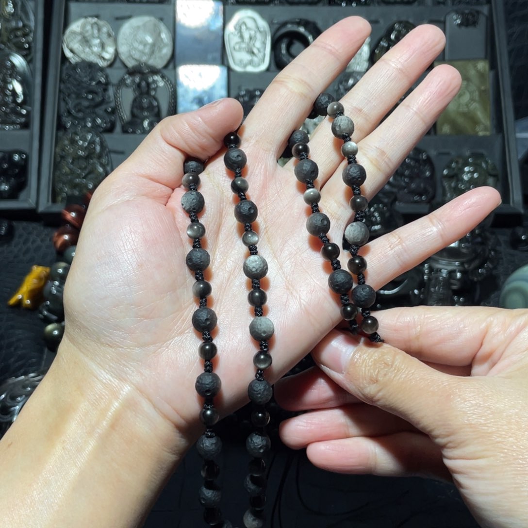 黑曜岩颈饰未镶嵌袭***°