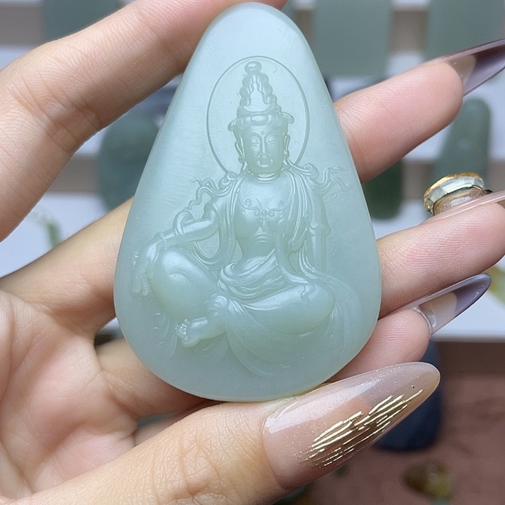 和田玉未镶嵌吊坠(不含链)