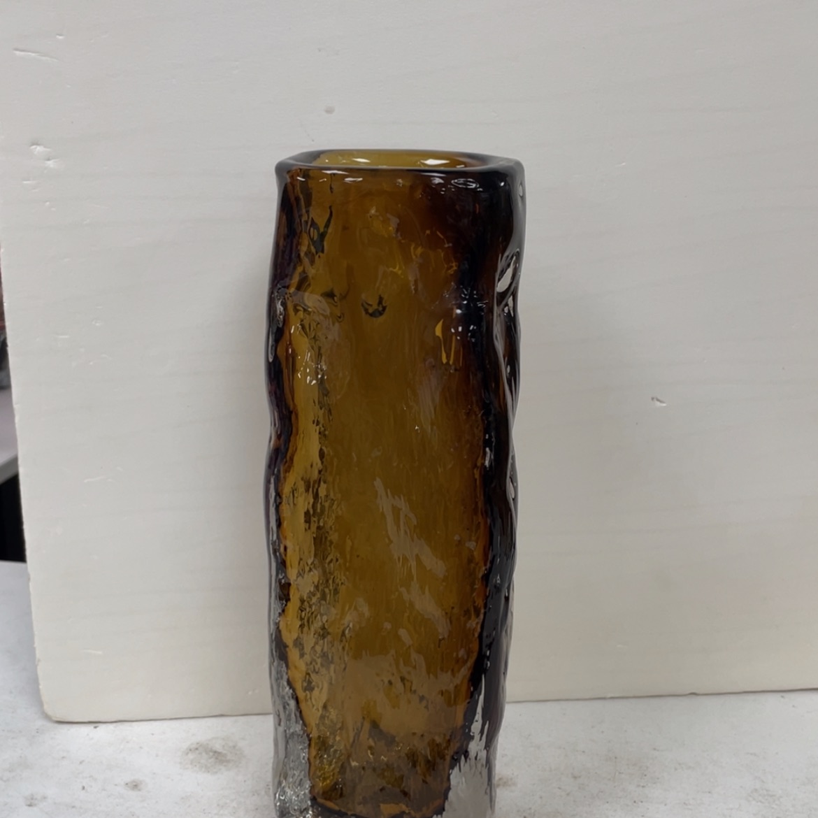 【闪购商品】琉璃冰川手工艺术瓶果盘摆件。高26